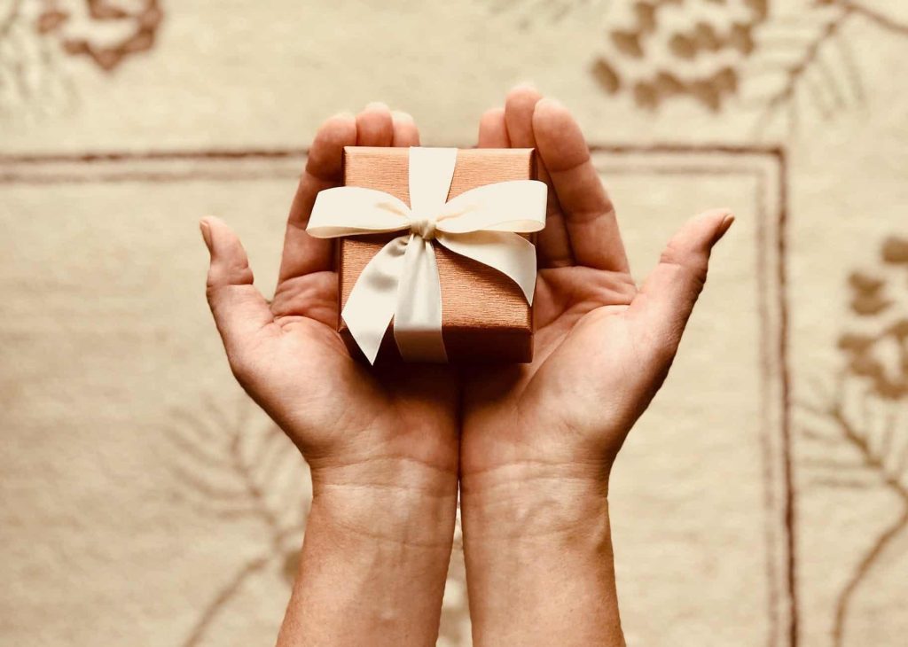 Hands with gift