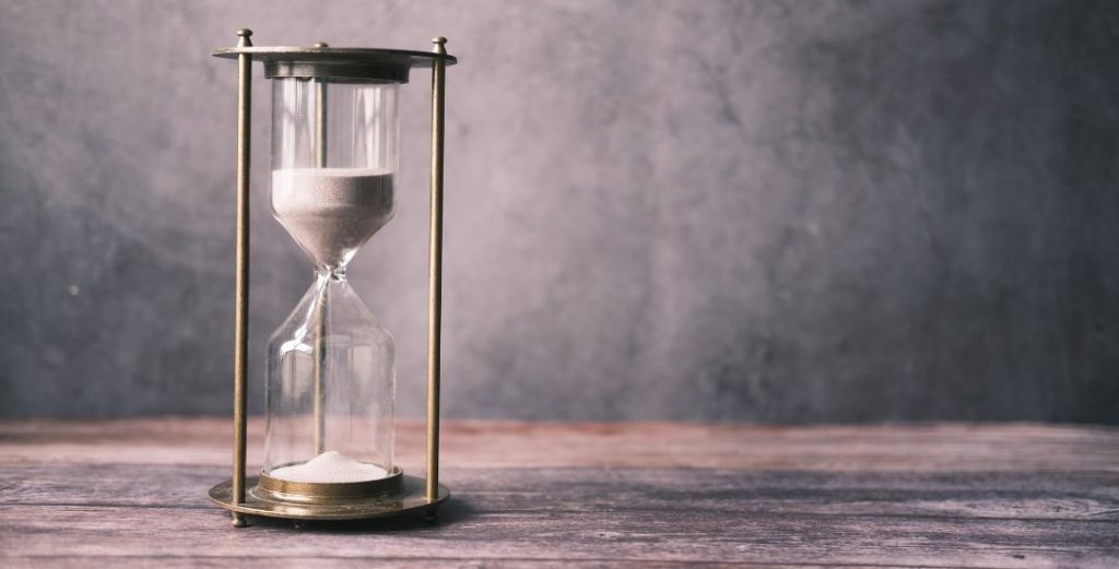 Hourglass on Table